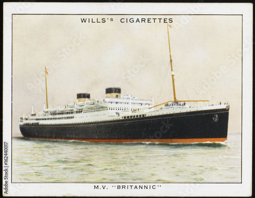 MV Britannic cruise ship. Date: 1930 photo