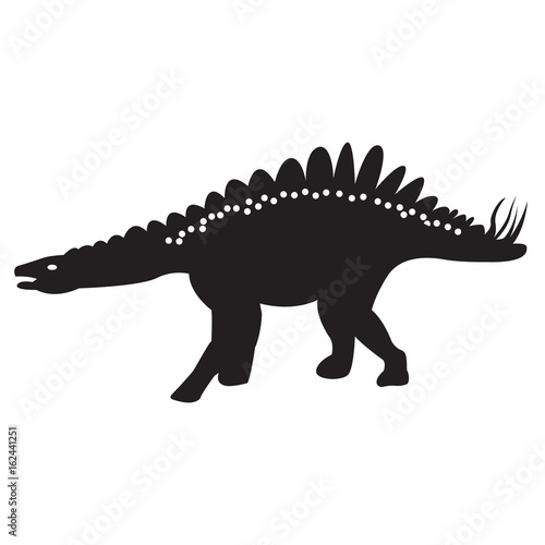 Isolated silhouette of a dinosaur toy  Vector illustration