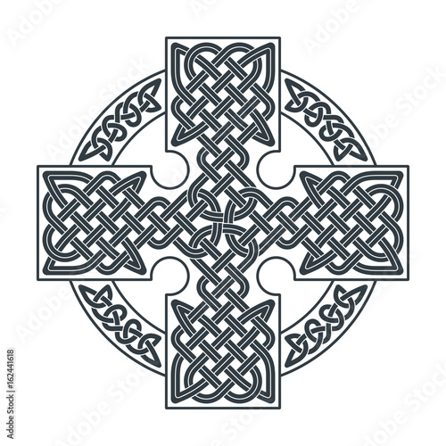 Vector celtic cross. Ethnic ornament Geometric design T-shirt pr