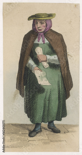 Slika na platnu English Ballad Singer. Date: circa 1825