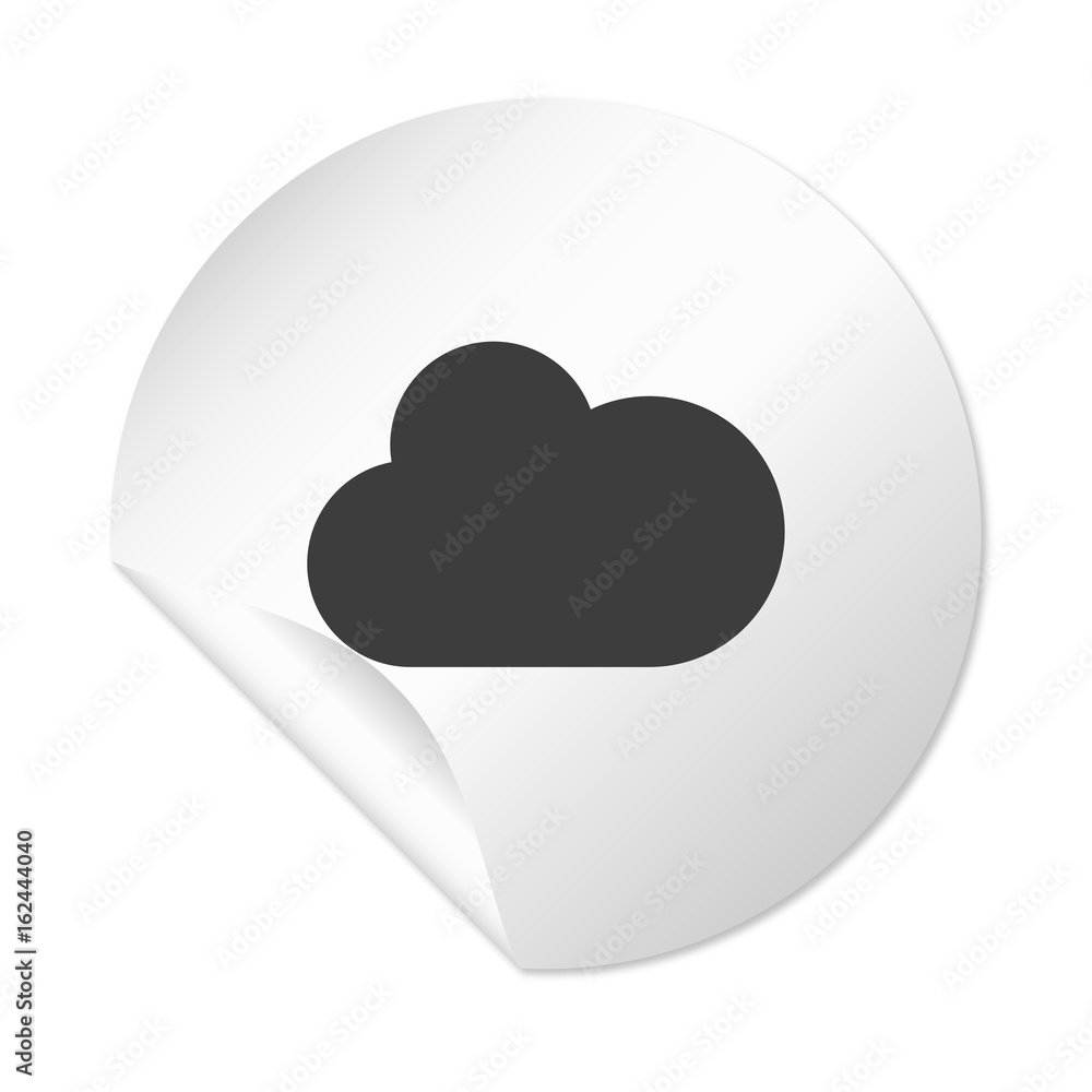Runder Sticker - Wolke Runder Sticker - Wolke