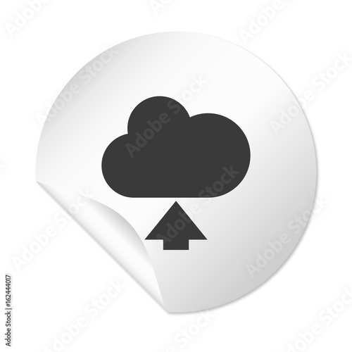 Runder Sticker - Wolke hochladen