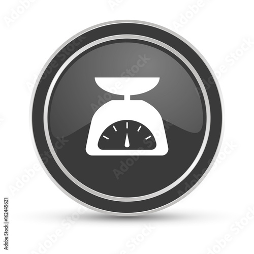 Schwarzer Button - Küchenwaage