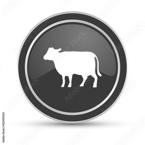 Schwarzer Button - Kuh