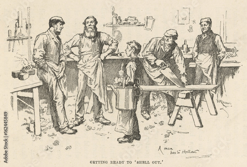 Child labour apprentice. Date: circa 1890