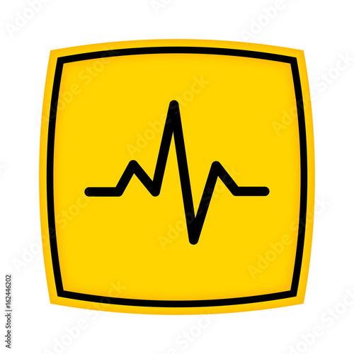 gelbes Schild - Icon - Puls