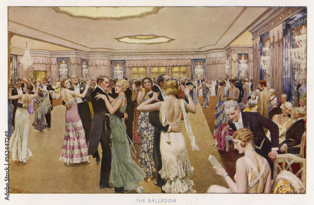Dance at the Dorchester. Date: 1931 - obrazy, fototapety, plakaty 