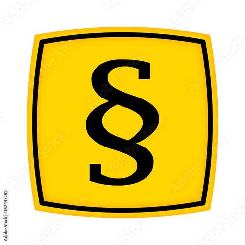gelbes Schild - Icon - Paragraph