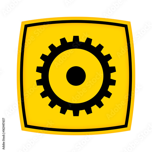 gelbes Schild - Icon - Zahrad Einstellungen