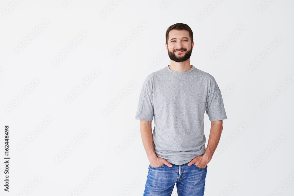 Fototapeta premium Man against white background