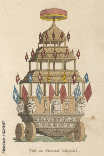 Φωτογραφία The Hindu car of Jagannath (Juggernaut)  . Date: 1822