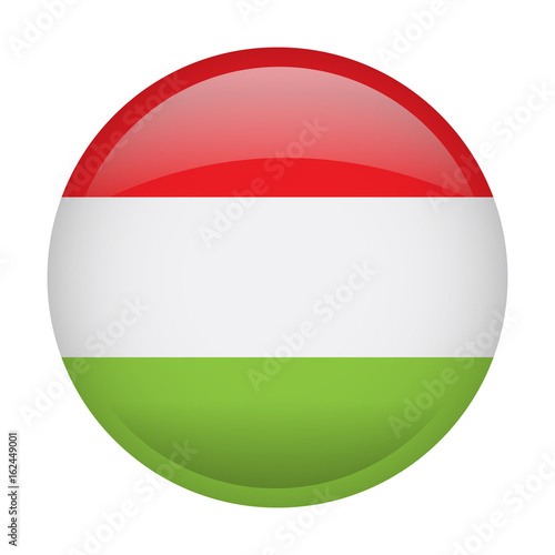 Free Download Isolated flag of Hungary on a button, Vector illustration - GFXLoad