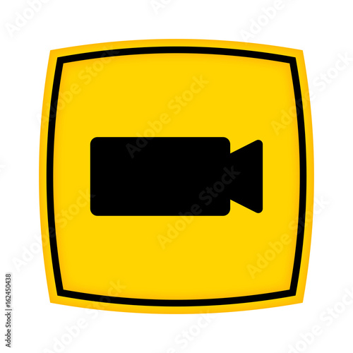 gelbes Schild - Icon - Aufnahme