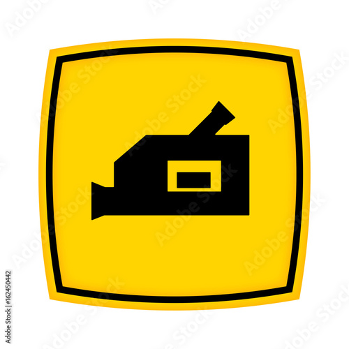 gelbes Schild - Icon - Filmkamera