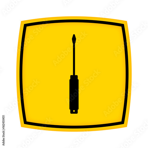 gelbes Schild - Icon - Schraubendreher