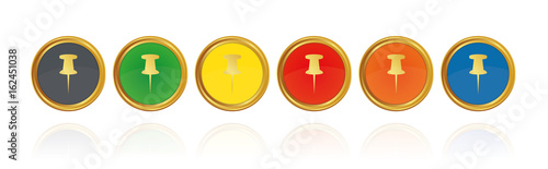 Pin - Goldene Buttons