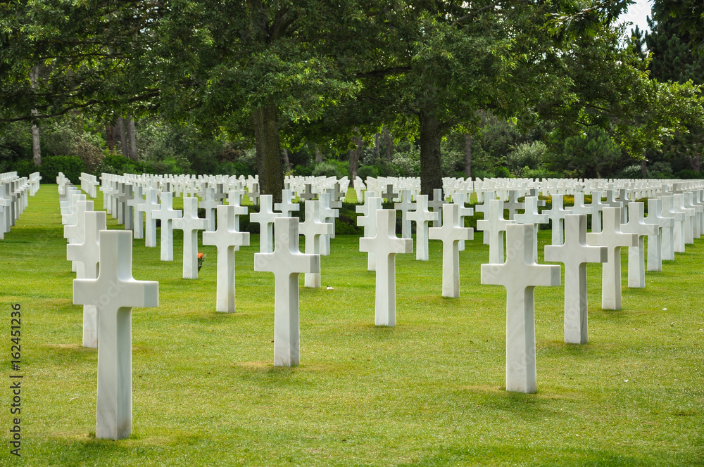 Cementerio de los Estados Unidos en Normandía, Francia, Segunda Guerra Mundial