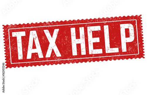 Tax help sign or stamp