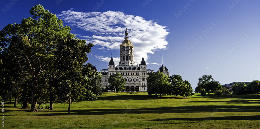State Capitol and Bushnell Park, Hartford, Connecticut