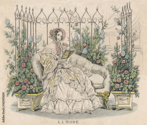 Plakat Reading La Mode 1840. Date: 1840
