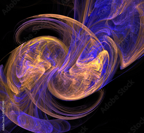 Obraz na plátne spiral and spin in unison in this fractal abstract.