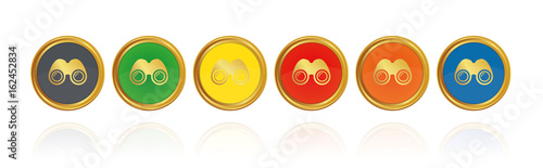 Fernglas - Beobachten - Goldene Buttons
