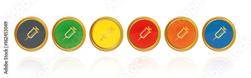 Spritze - Goldene Buttons