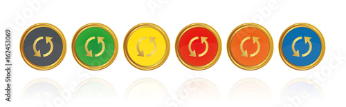 Aktualisieren - Goldene Buttons