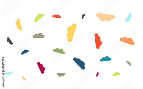 Viele bunte Wolken