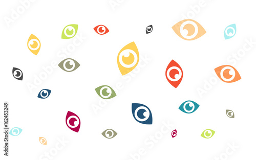 Viele bunte Augen - Beobachten