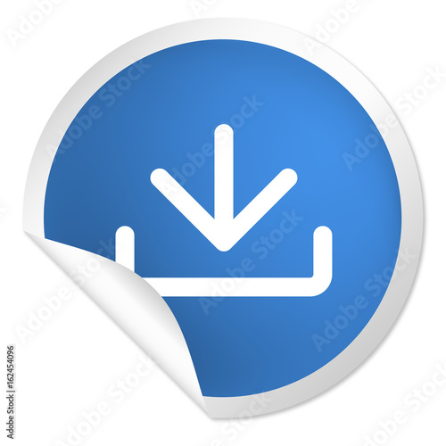 runder Sticker blau - Download