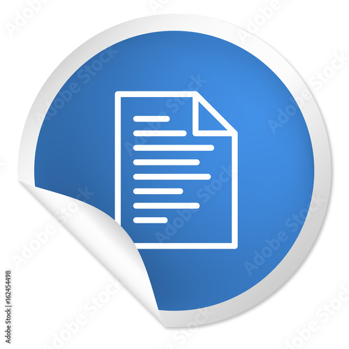runder Sticker blau - Formular
