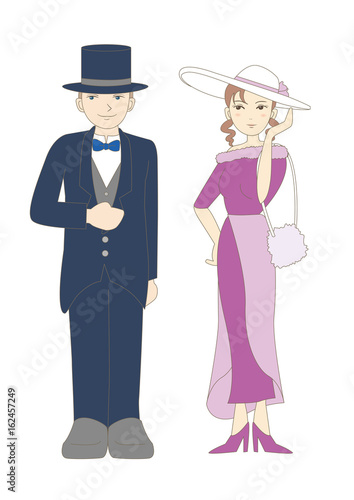 紳士と婦人・貴族風
