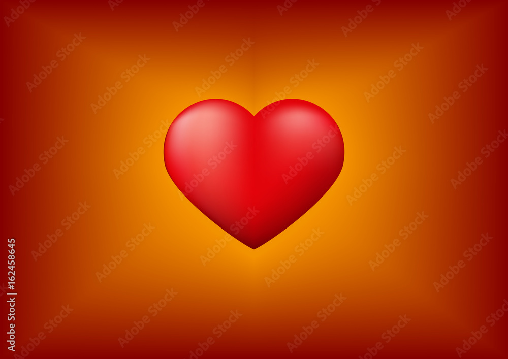 Red heart with Valentine's day background Red heart with Valentine's day background