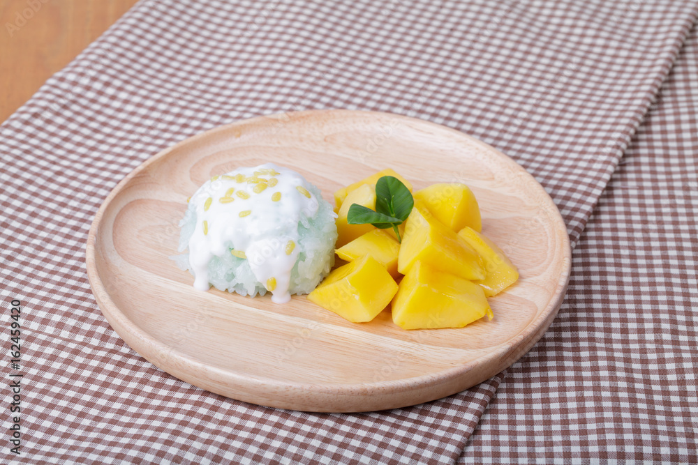 dessert sweet sticky rice with mango coconut milk dessert sweet sticky rice with mango coconut milk