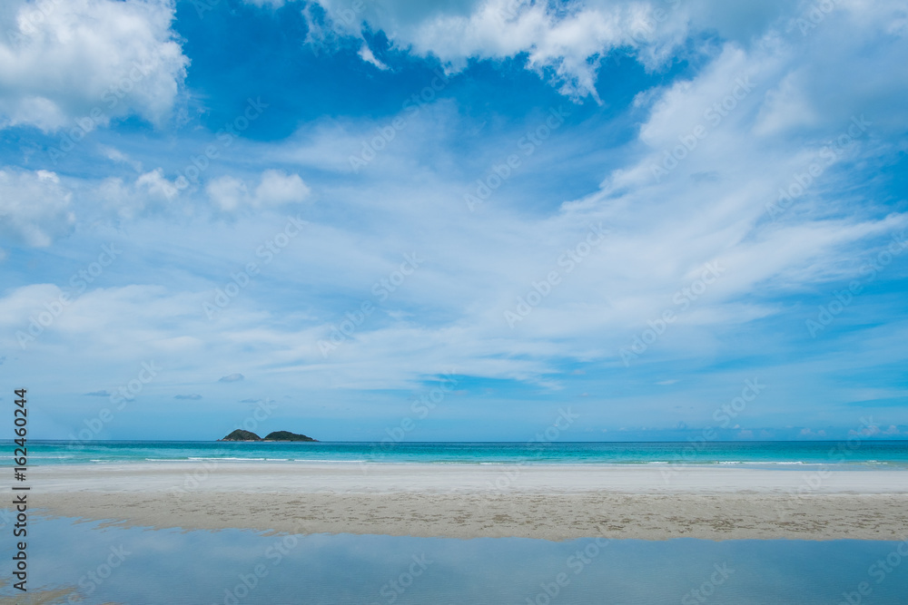 Clean beach and blue sky Clean beach and blue sky