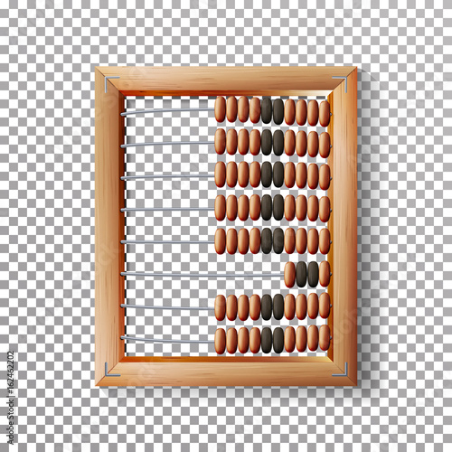Abacus Set Vector. Classic Wooden Old Abacus. Arithmetic Tool Equipment. Isolated On Transparent Background