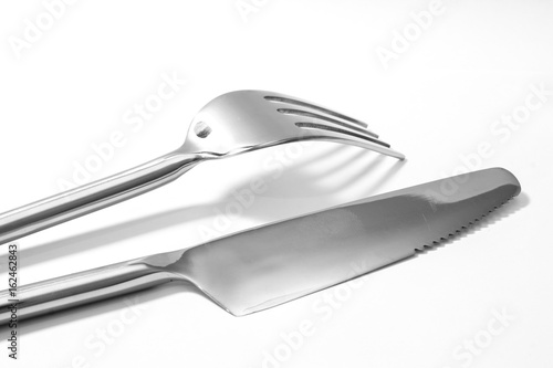 knife and fork isolated photo