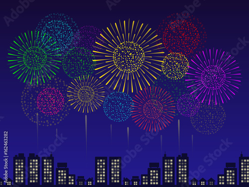 花火と夜景
