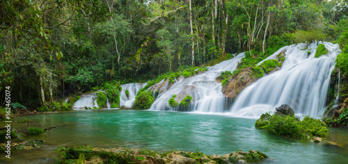 Fototapeta Naklejka Na Ścianę i Meble -  Pristine Cuban Waterfalls, Panoramic View of El Nicho
