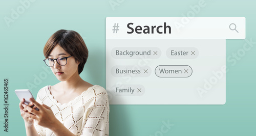Εκτύπωση καμβά Search engine box random concept
