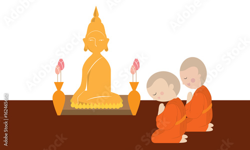 Thai Monks pray