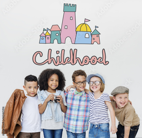 Childhood Children Palace Castle Graphic Concept photo