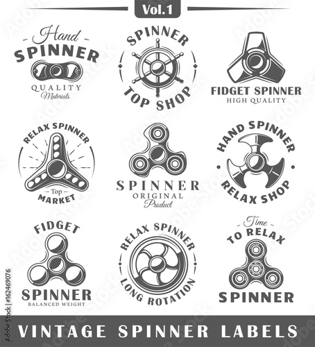 Hand spinner labels and logos