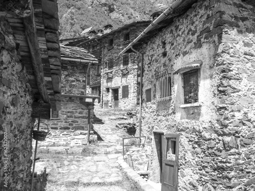 Maslana is an ancient rural villGW accessible only on foot. Valbondione, Bergamo, Italy.