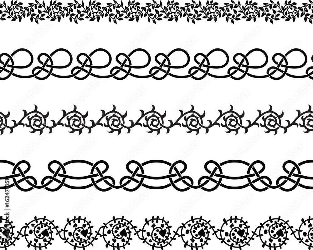 Seamless decorative borders Seamless decorative borders