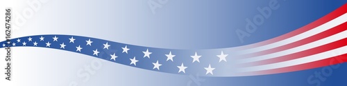 Banner. Stars and stripes (bl bg) 