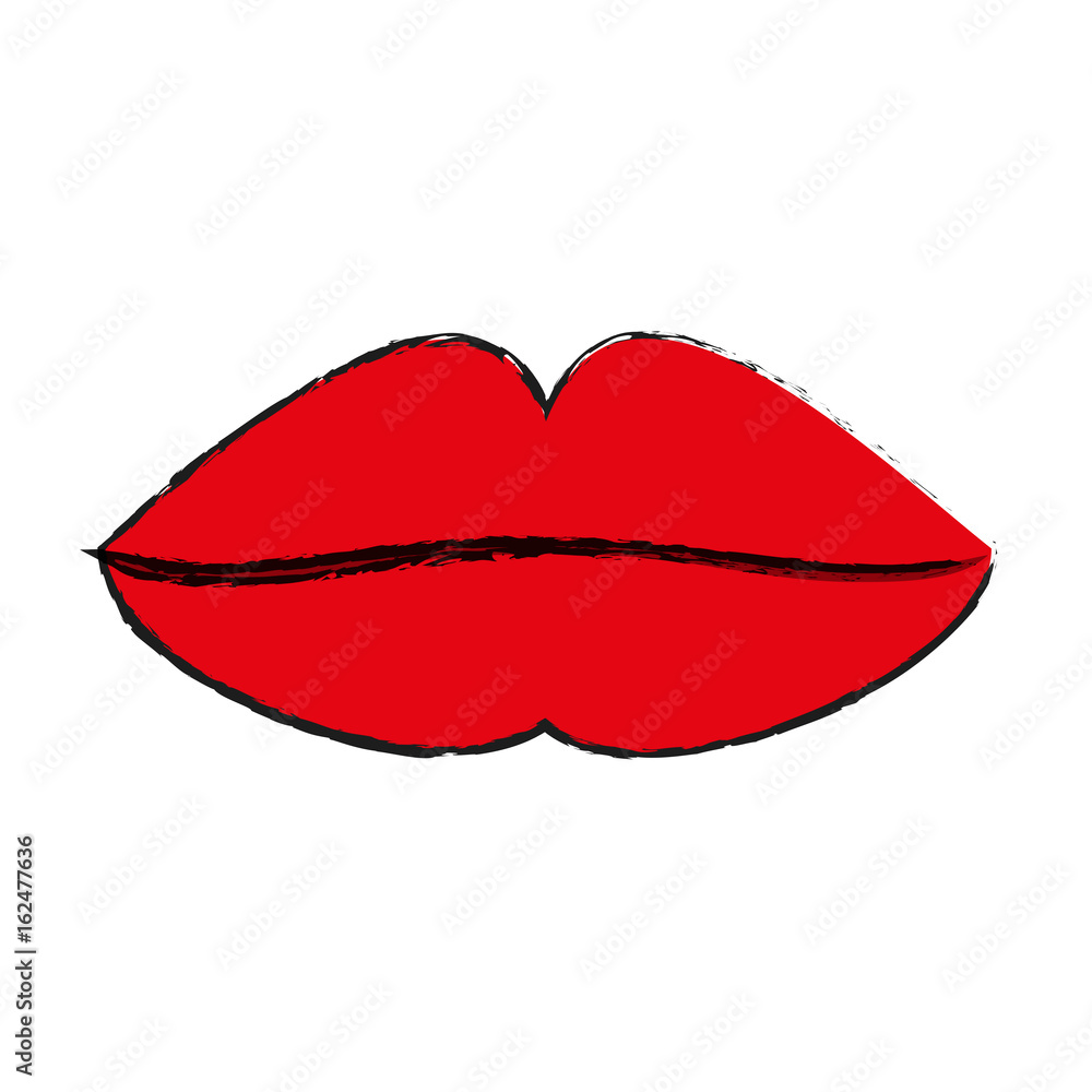 isolated lips icon image isolated lips icon image