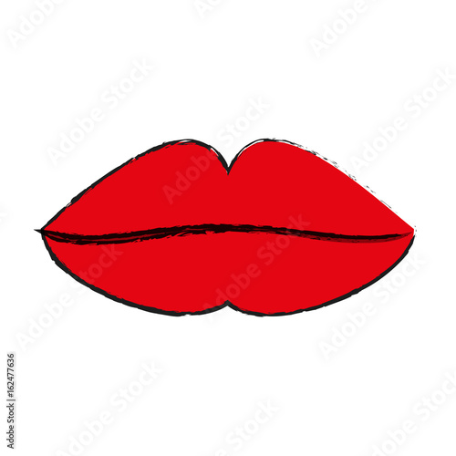 isolated lips icon image