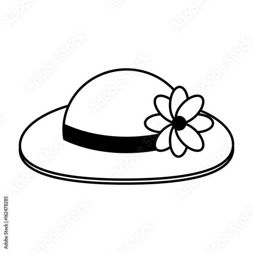 hat with flower adornment icon image